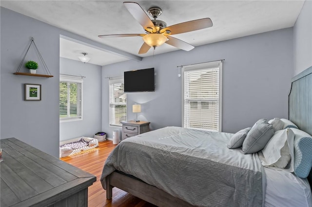 95 Vincent Ave, North Providence, RI 02904 - bedroom with wood finished floors and a ceiling fan