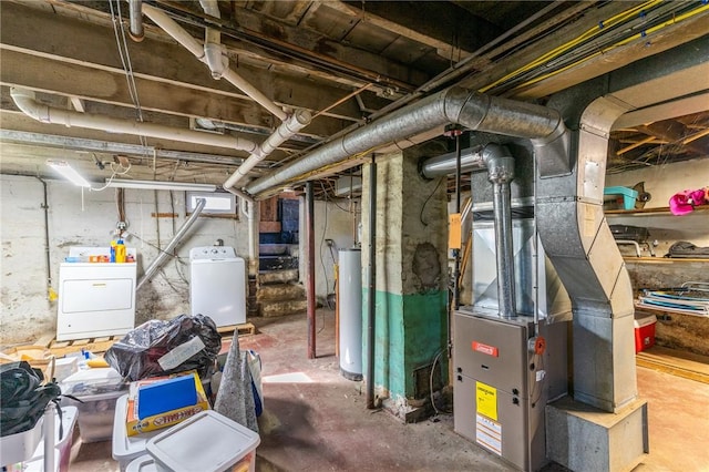 95 Vincent Ave, North Providence, RI 02904 - unfinished basement with washer and dryer and gas water heater