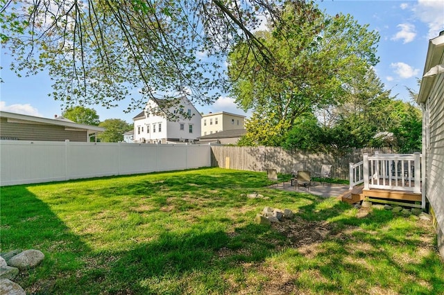 95 Vincent Ave, North Providence, RI 02904 - view of yard featuring a patio and a wooden deck