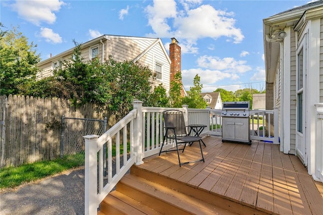 95 Vincent Ave, North Providence, RI 02904 - deck featuring fence and a grill