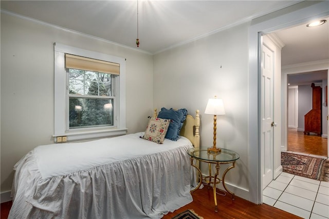 2 Cherry Ln, Bristol, RI 02809 - bedroom with crown molding, wood finished floors, and baseboards