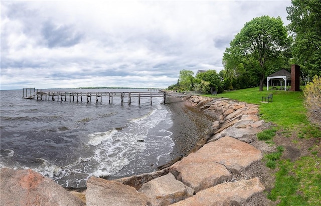 2 Cherry Ln, Bristol, RI 02809 - view of property's community with a water view and a lawn