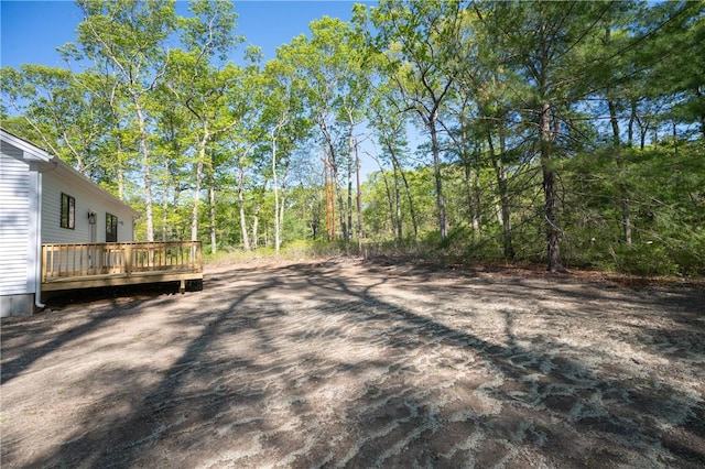 145 Wolf Rock Rd, Exeter, RI 02822 - view of yard with a wooden deck