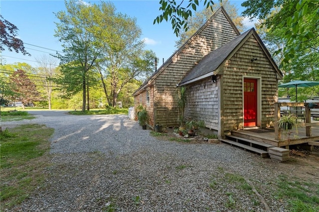 795 S Main St, Burrillville, RI 02859 - view of side of home featuring a wooden deck