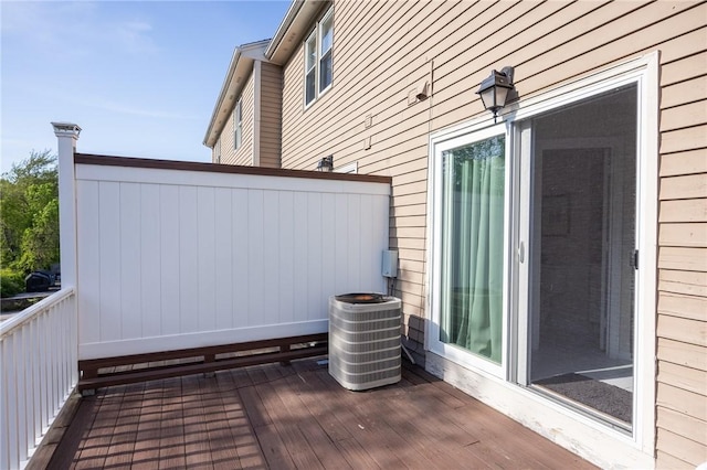 3399 Post Rd Unit 7, Warwick, RI 02886 - wooden deck with central AC unit