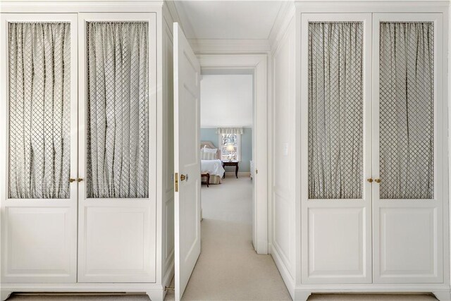 125 Grotto Ave, Providence, RI 02906 - hall with carpet flooring and ornamental molding