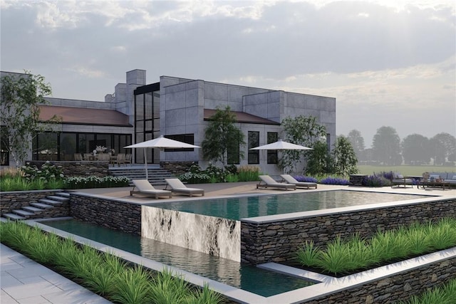 155 W Main Rd, Little Compton, RI 02837 - view of pool featuring an infinity pool and a patio