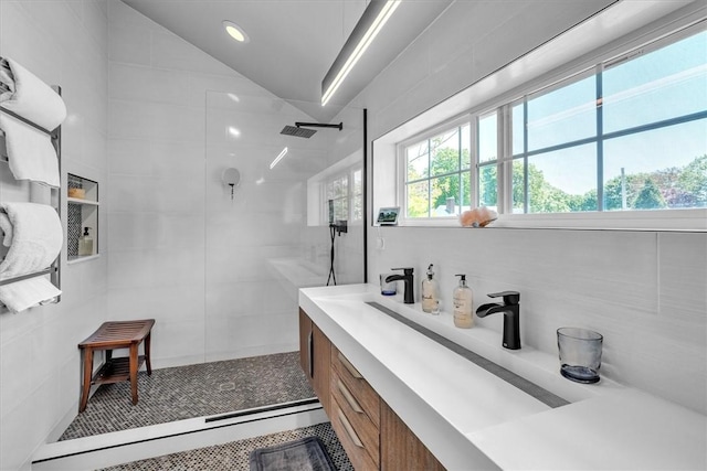1 Fried Ave, Bristol, RI 02809 - full bathroom featuring walk in shower and recessed lighting