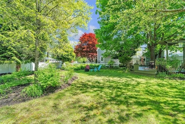 1 Fried Ave, Bristol, RI 02809 - view of yard featuring a deck