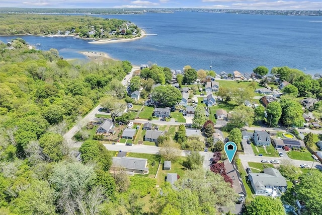 1 Fried Ave, Bristol, RI 02809 - aerial view of property's location featuring a nearby body of water and nearby suburban area