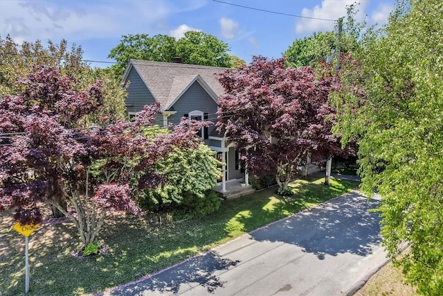 1 Fried Ave, Bristol, RI 02809 - view of front of house with a front lawn and roof with shingles