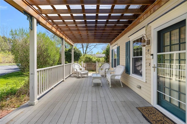 110 Narragansett Ave W, South Kingstown, RI 02879 - wooden deck with a pergola