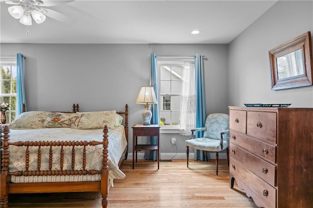 9 Thelma Ln, Middletown, RI 02842 - bedroom with light wood-style flooring, recessed lighting, and baseboards