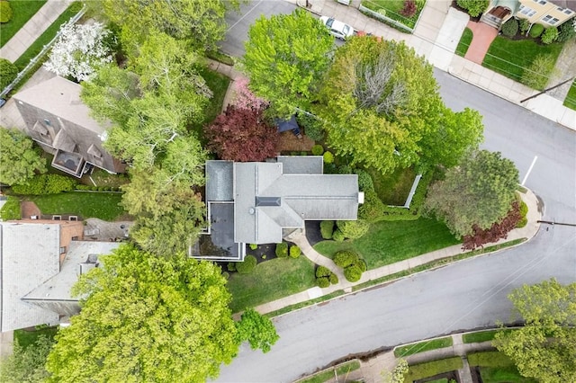 aerial perspective of suburban area