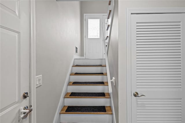 view of stairway