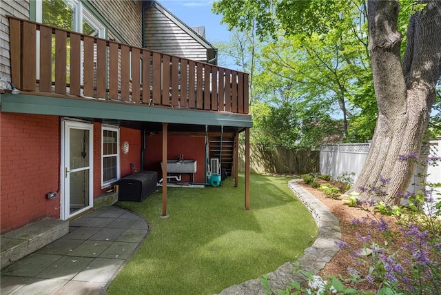 3 Hidden St, Providence, RI 02906 - view of yard with a wooden deck