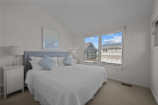 419 Atlantic Ave, Westerly, RI 02891 - bedroom with vaulted ceiling, carpet, and baseboards