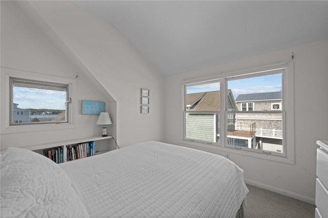 419 Atlantic Ave, Westerly, RI 02891 - bedroom featuring lofted ceiling, carpet flooring, and baseboards
