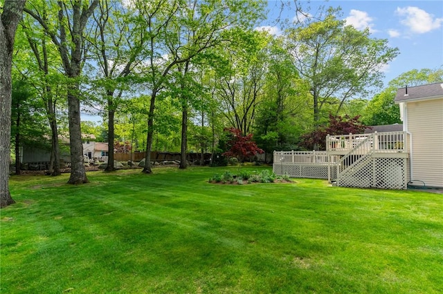 23 Watercress Ct, Coventry, RI 02816 - view of green lawn with a deck