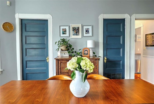 view of dining space