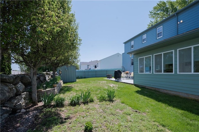 62 Vallette St, Cranston, RI 02920 - view of yard with a shed, a patio area, and an outdoor structure
