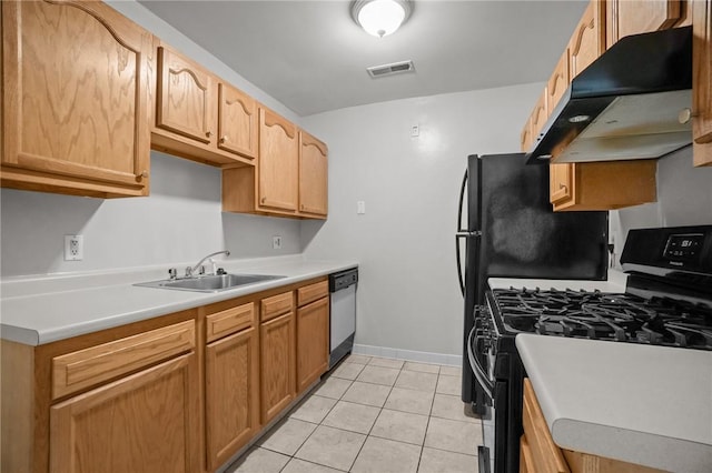 132 Fordson Ave Unit 11, Cranston, RI 02910 - kitchen with gas range, under cabinet range hood, dishwasher, a sink, and freestanding refrigerator