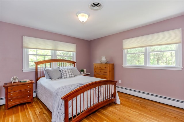 103 Carrs Pond Rd, West Greenwich, RI 02817 - bedroom with a baseboard radiator and light wood finished floors