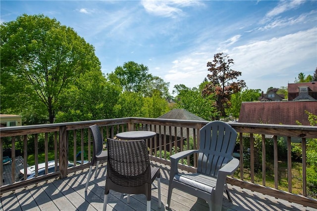 view of wooden deck
