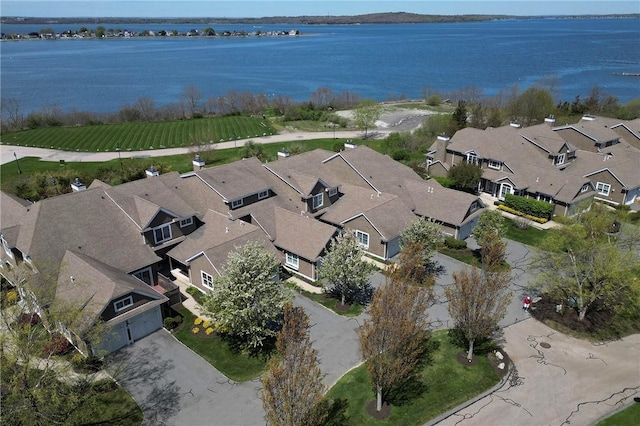 43 Waters Edge, Tiverton, RI 02878 - aerial view of property's location with nearby suburban area and a nearby body of water