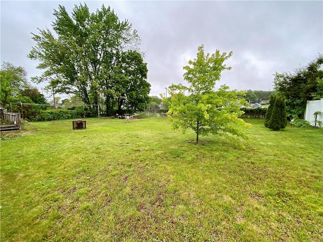 view of green lawn