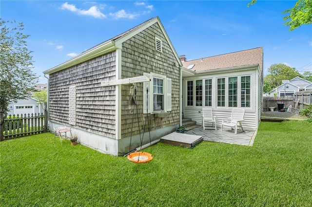 146 Bay View Ave, Bristol, RI 02809 - back of property featuring a patio and entry steps