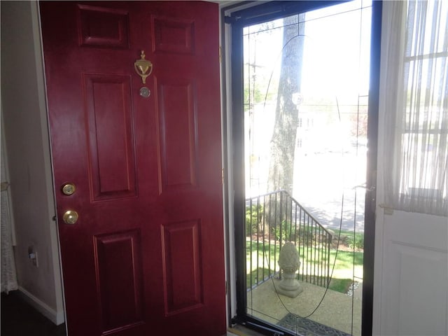 view of foyer entrance