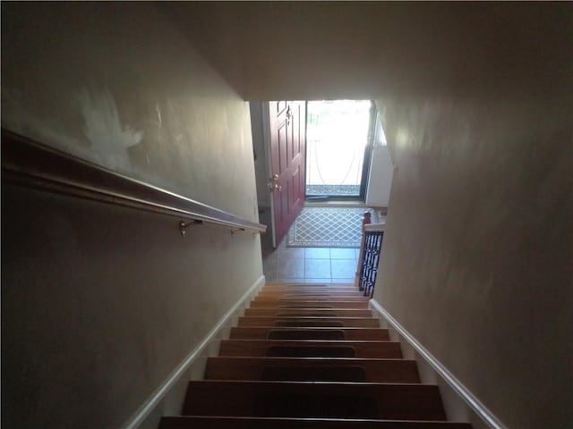 view of stairway
