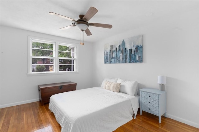 37 Charles St, Barrington, RI 02806 - bedroom featuring baseboards, wood finished floors, and ceiling fan