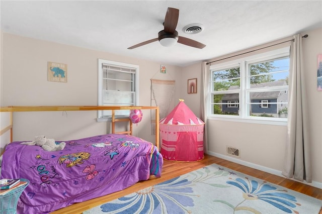 37 Charles St, Barrington, RI 02806 - bedroom with wood finished floors, baseboards, and ceiling fan