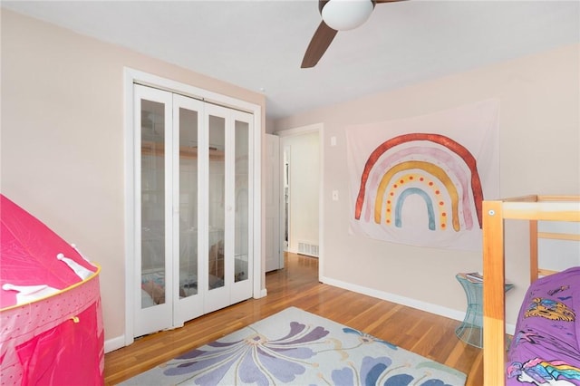 37 Charles St, Barrington, RI 02806 - bedroom featuring wood finished floors, a ceiling fan, and baseboards