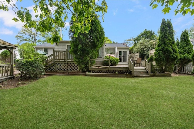 37 Charles St, Barrington, RI 02806 - view of yard with a deck