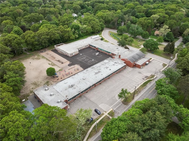 37 Charles St, Barrington, RI 02806 - bird's eye view of a heavily wooded area