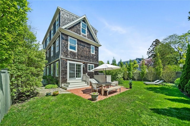 9 Casey Ct, Newport, RI 02840 - back of property featuring a patio