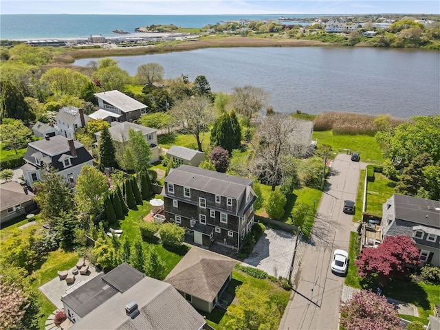 9 Casey Ct, Newport, RI 02840 - aerial view of residential area with a nearby body of water