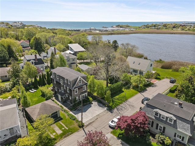 9 Casey Ct, Newport, RI 02840 - aerial view of residential area featuring a large body of water
