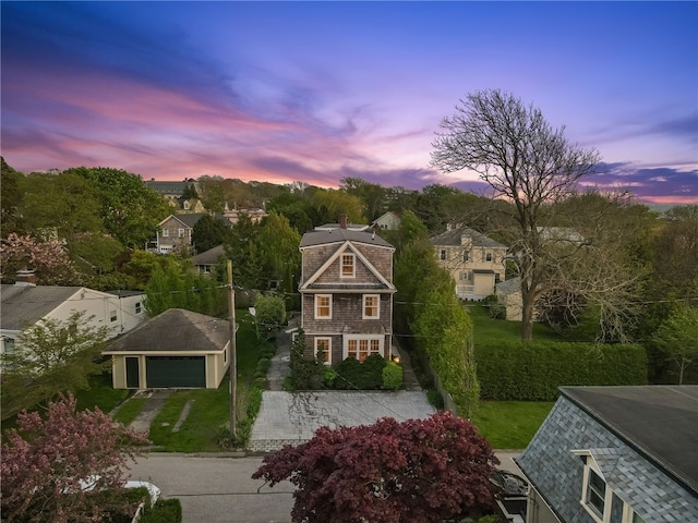 9 Casey Ct, Newport, RI 02840 - aerial view at dusk of a residential view