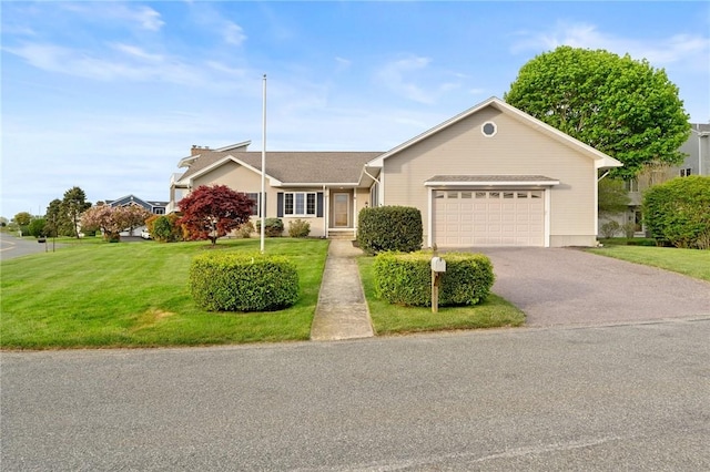 6 Windward Cir, Narragansett, RI 02882 - ranch-style house featuring driveway, a garage, and a front yard