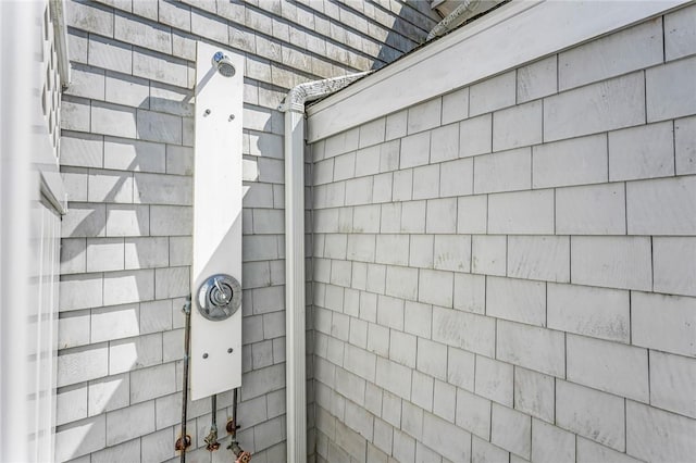 detailed view of a downspout