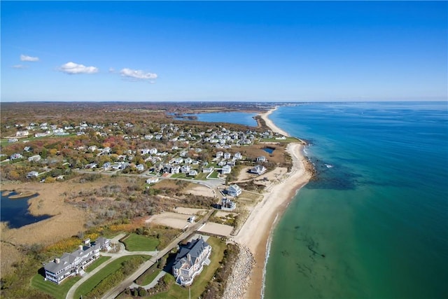 50 Eastern View Ave, South Kingstown, RI 02879 - aerial view of property and surrounding area featuring waterfront with a beach