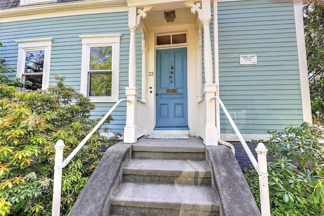view of doorway to property