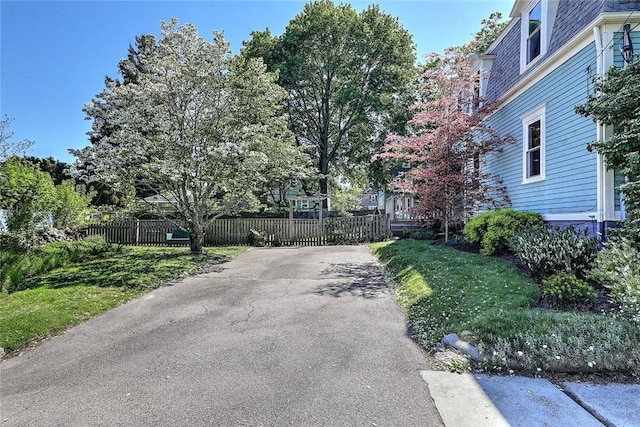 view of asphalt driveway