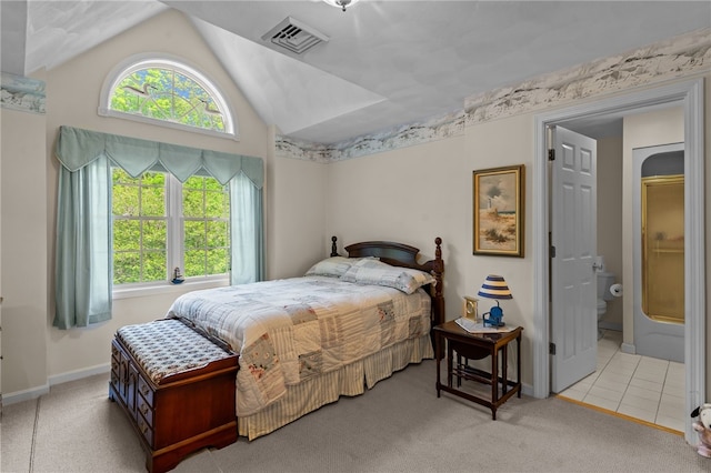 195 Deer Ridge Dr, North Kingstown, RI 02874 - bedroom featuring multiple windows, lofted ceiling, carpet flooring, and baseboards