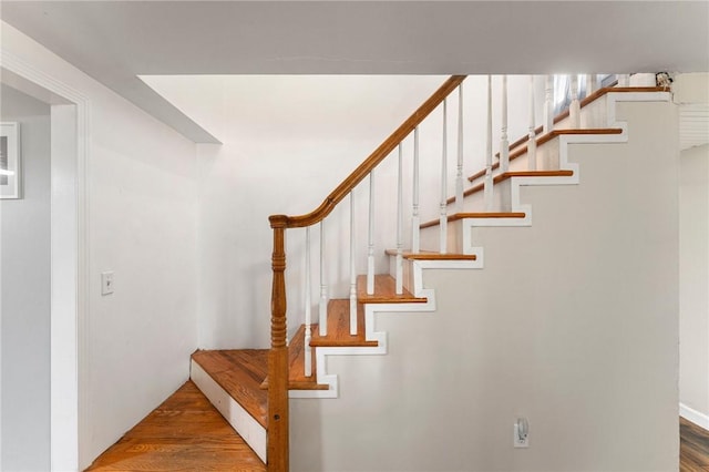 18 W St, Hopkinton, RI 02804 - stairway featuring wood finished floors