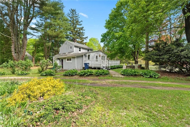 18 W St, Hopkinton, RI 02804 - view of yard with a wooden deck